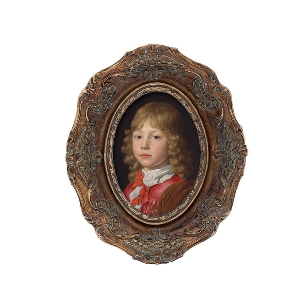 Small Antique 2.5 x 3.5 Oval Picture Frame, Mini Vintage Ornate Photo Frame, Table Top Display and Wall Hanging Home Decor, Old Fashioned Photo Gallery Art Deco, Bronze Gold – by SYLVIA‘S SHOP