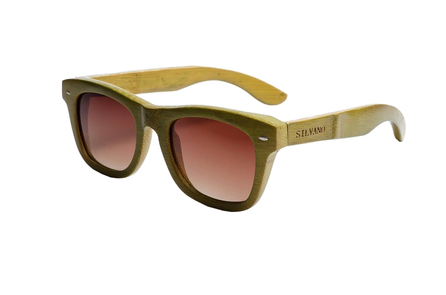 Silvano Sunglasses Bamboo Wood/Hunter Green