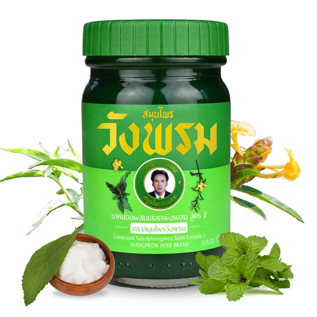 Compound Saledphangphon Balm Balm/Salve Formula 2 100 Gram Cooling Anti-Itch for Insect/Bugs Bites Pain (Green)