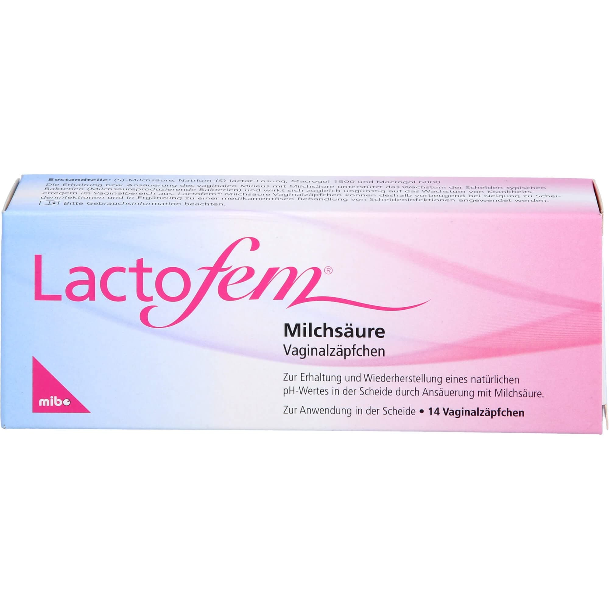 Lactofem Lactic Acid Suppositories Pack of 14