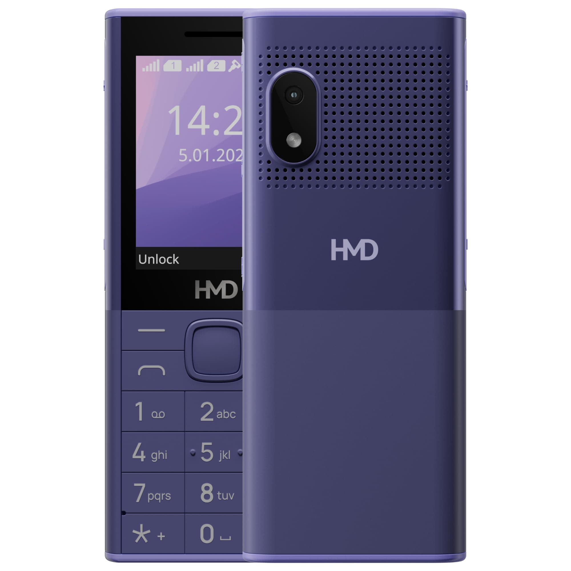 150 Music Keypad Mobile with Bluetooth | Built-in Powerful Loud Speaker & Dedicated Music Buttons | 2500 mAh Big Battery & Type C Fast Charger | Built-in UPI App with Scan & Pay | Purple