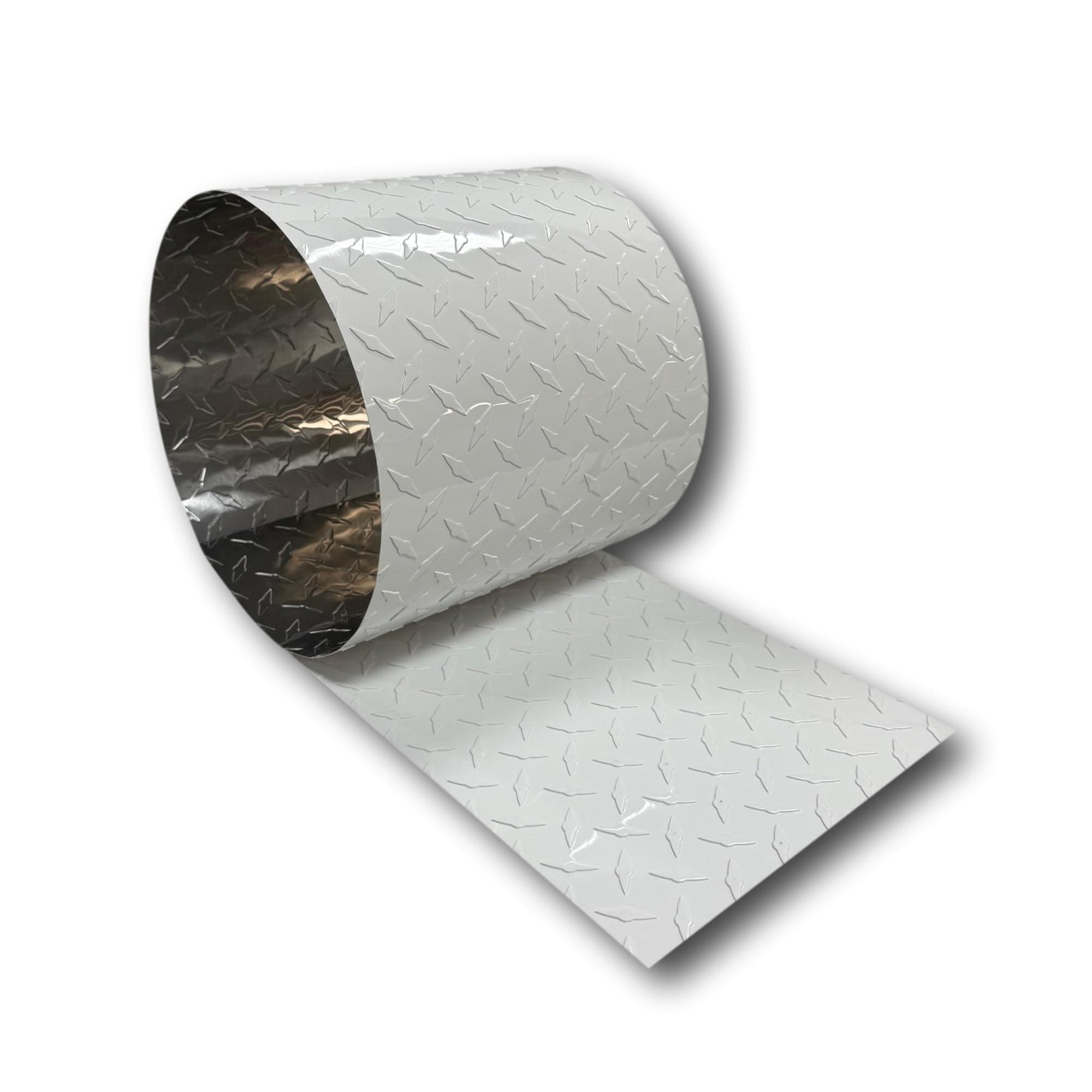 EAGLE 1-0.025 (Thin) 10 FT Embossed Aluminum Diamond Checker Plate Sheets/Rolls (Multiple Sizes and Colors) - (6in. X 10ft, White)