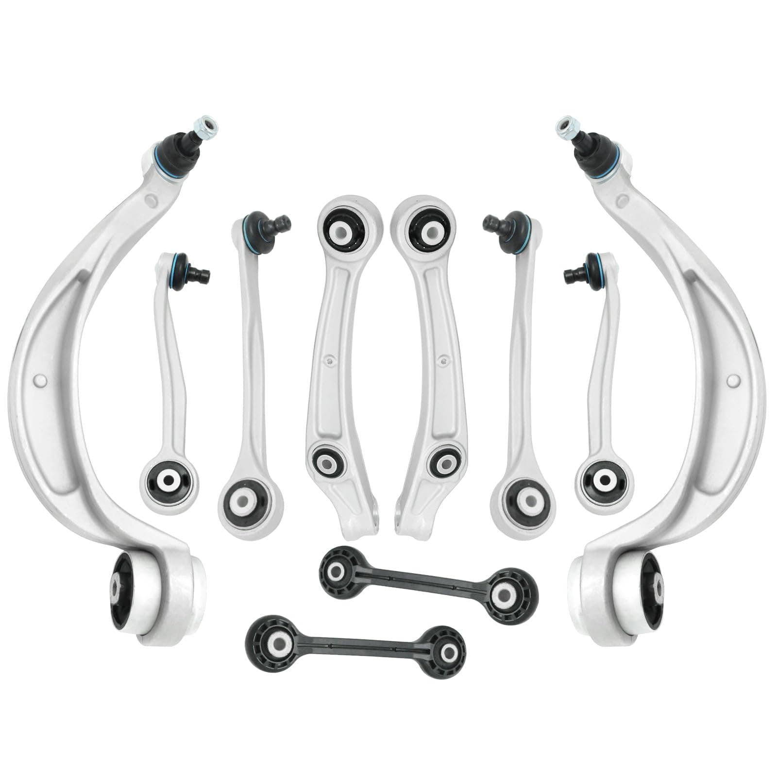 Front Lower Upper Control Arm Compatible With 2009-2010 Audi A4/Quattro A5/Quattro Q5 S4,2008-2010 Audi S5