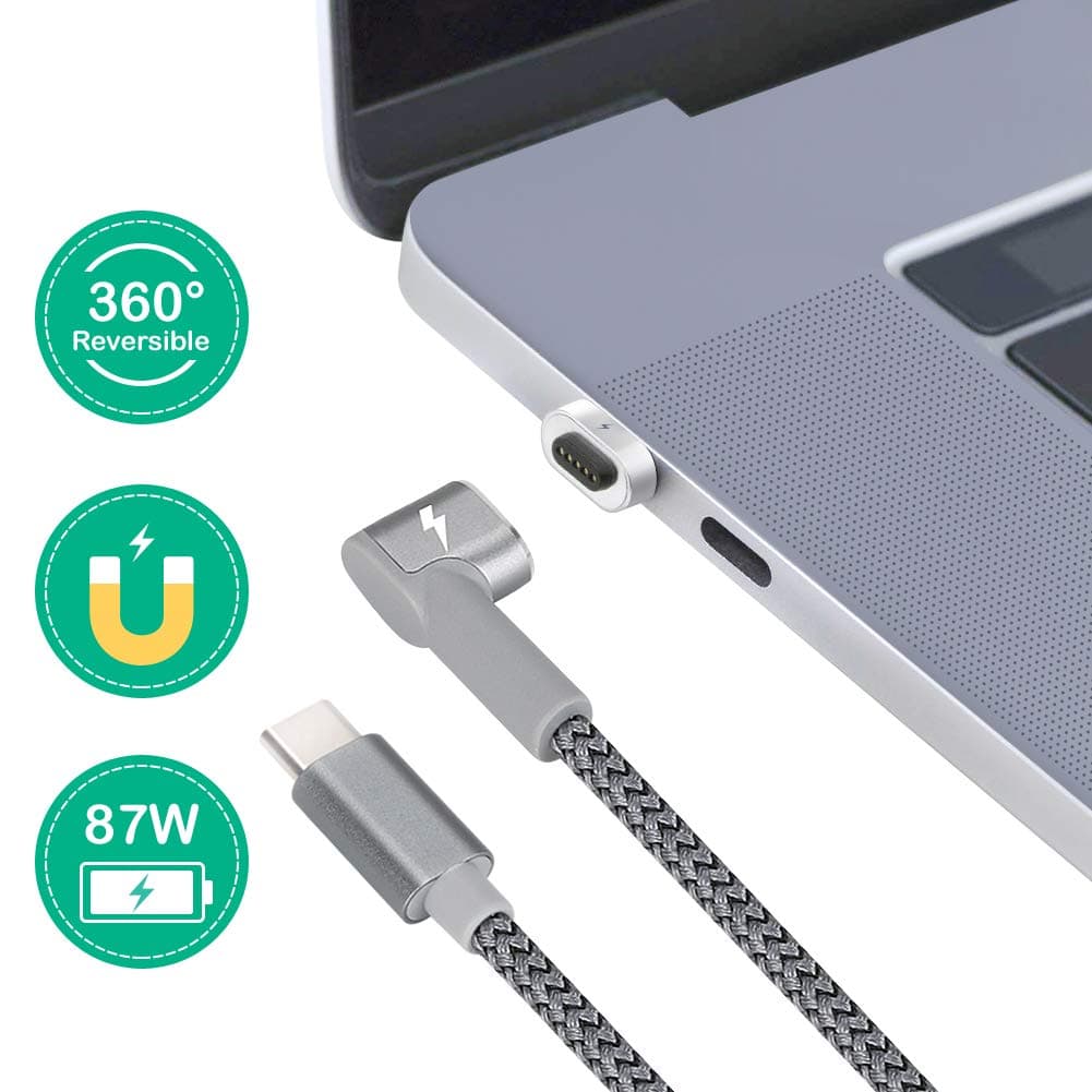 Looyat Magnetic USB Type C Cable for MacBook Pro Ipad Pro (Grey)