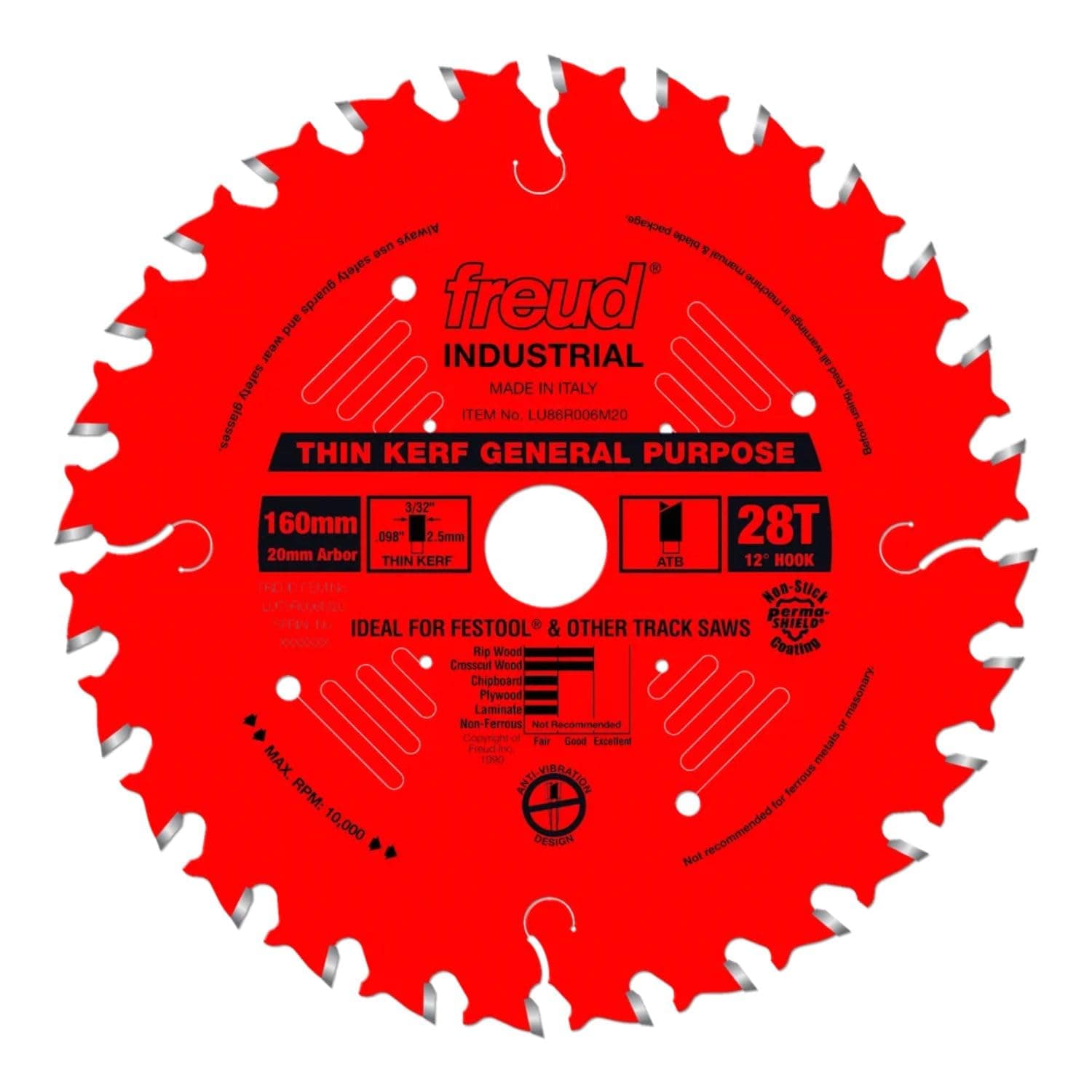 LU86R006M20: 160mm Thin Kerf General Purpose Blade