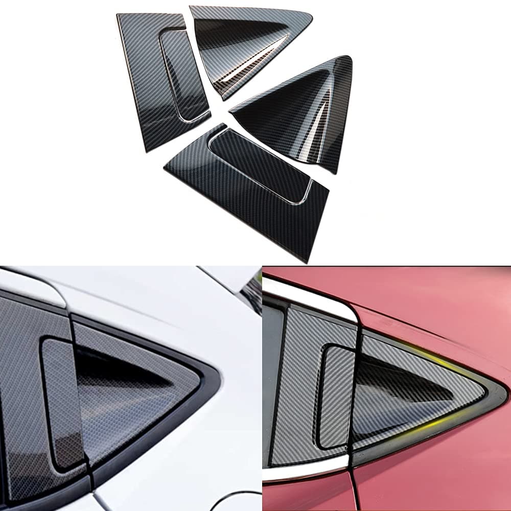 Flash2ning Carbon Fiber Pattern Rear Side Door Handle Bowl Cover Panel Trim Sticker Compatible for Honda HRV 2022 2021 2016 2017 2018 2019 2020 Exterior Accessories Vezel, ABS, 2 Sets
