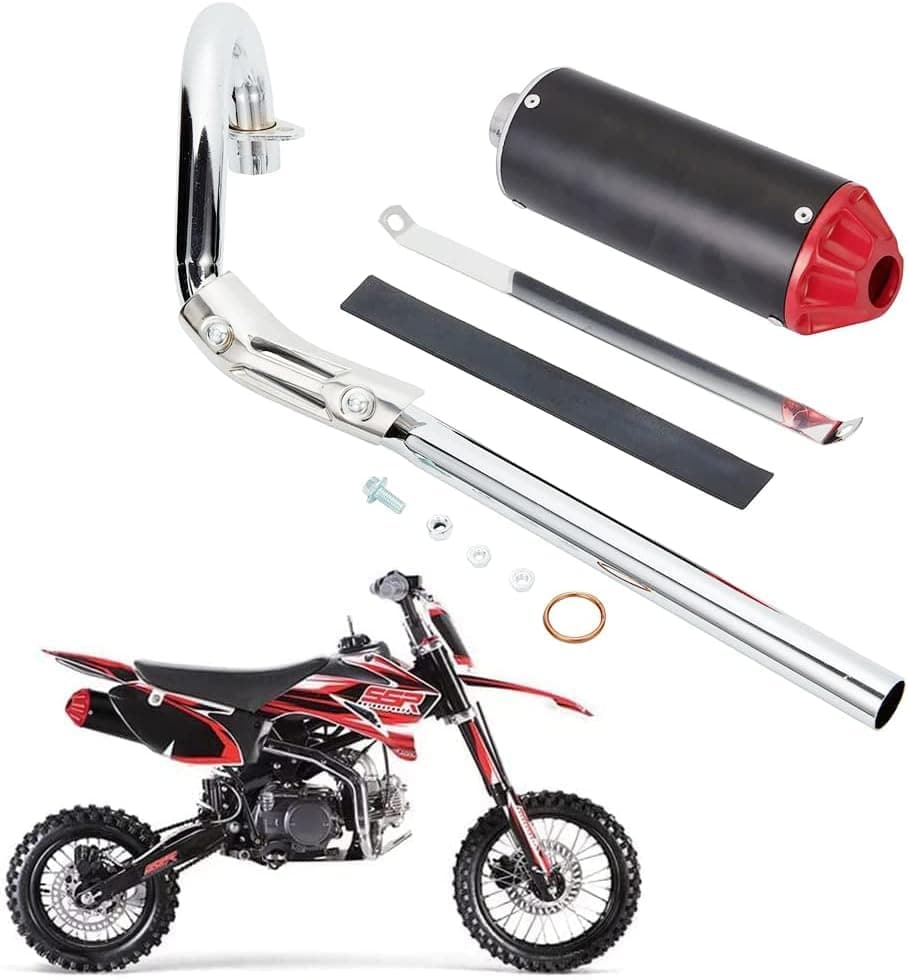 28mm High Performance Exhaust Muffler Silencer Pipe Assembly kit Dirt Bike Motocross