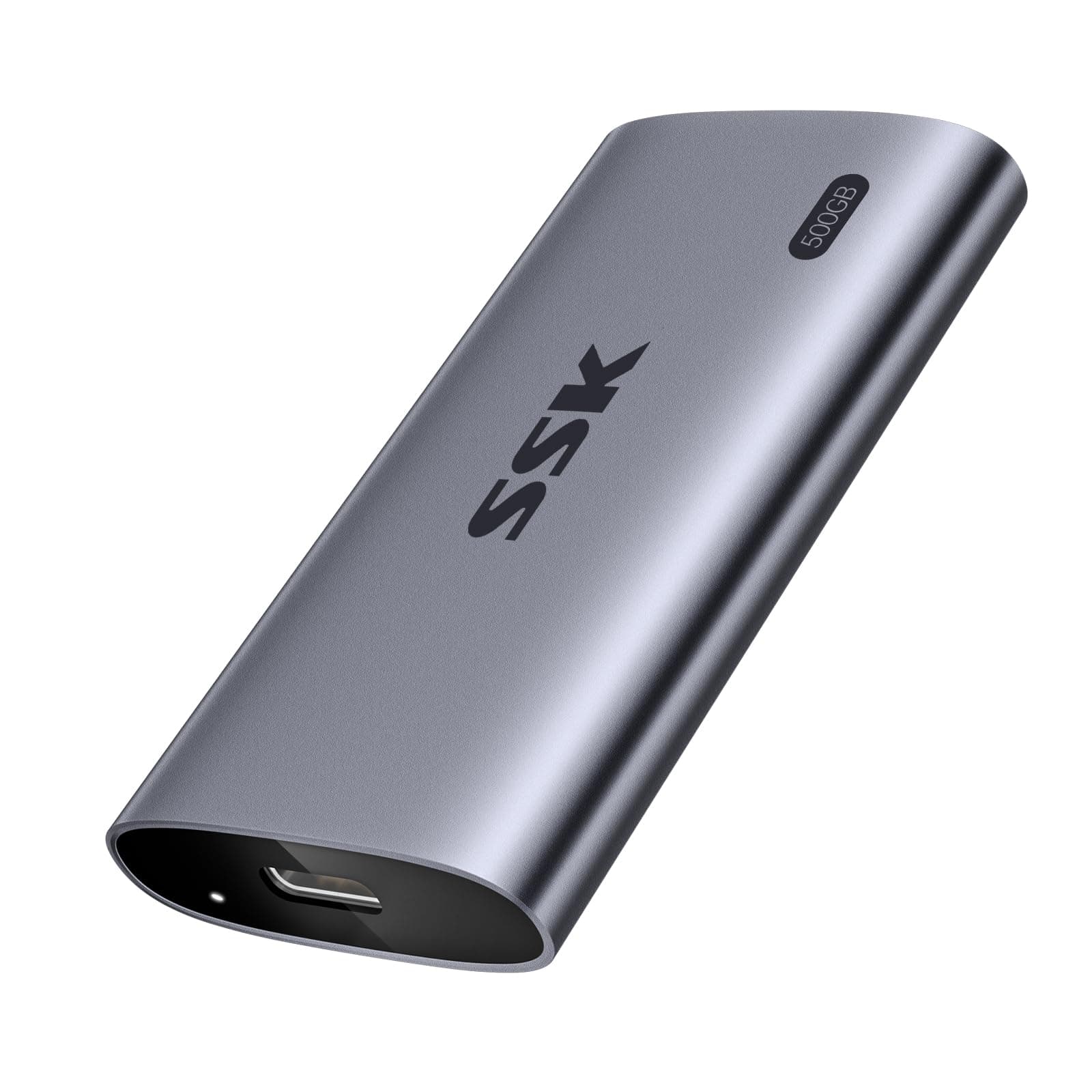SSK Portable SSD 500GB, up to 2000MB/s External Solid State Drives, USB 3.2 Gen2X2 NVMe SSD External Hard Drive, Ultra Low Power Consumption for iPhone 15/ MacBook/Pro/OTG Phone/Laptops, SD600