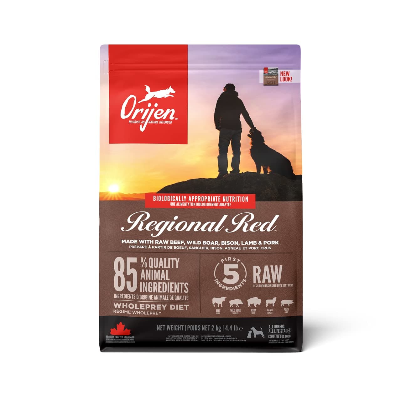 Origin Regional Red Dog, Made in Canada, 4.4 lbs (2 kg), Orijen Dogfood Regional Red
