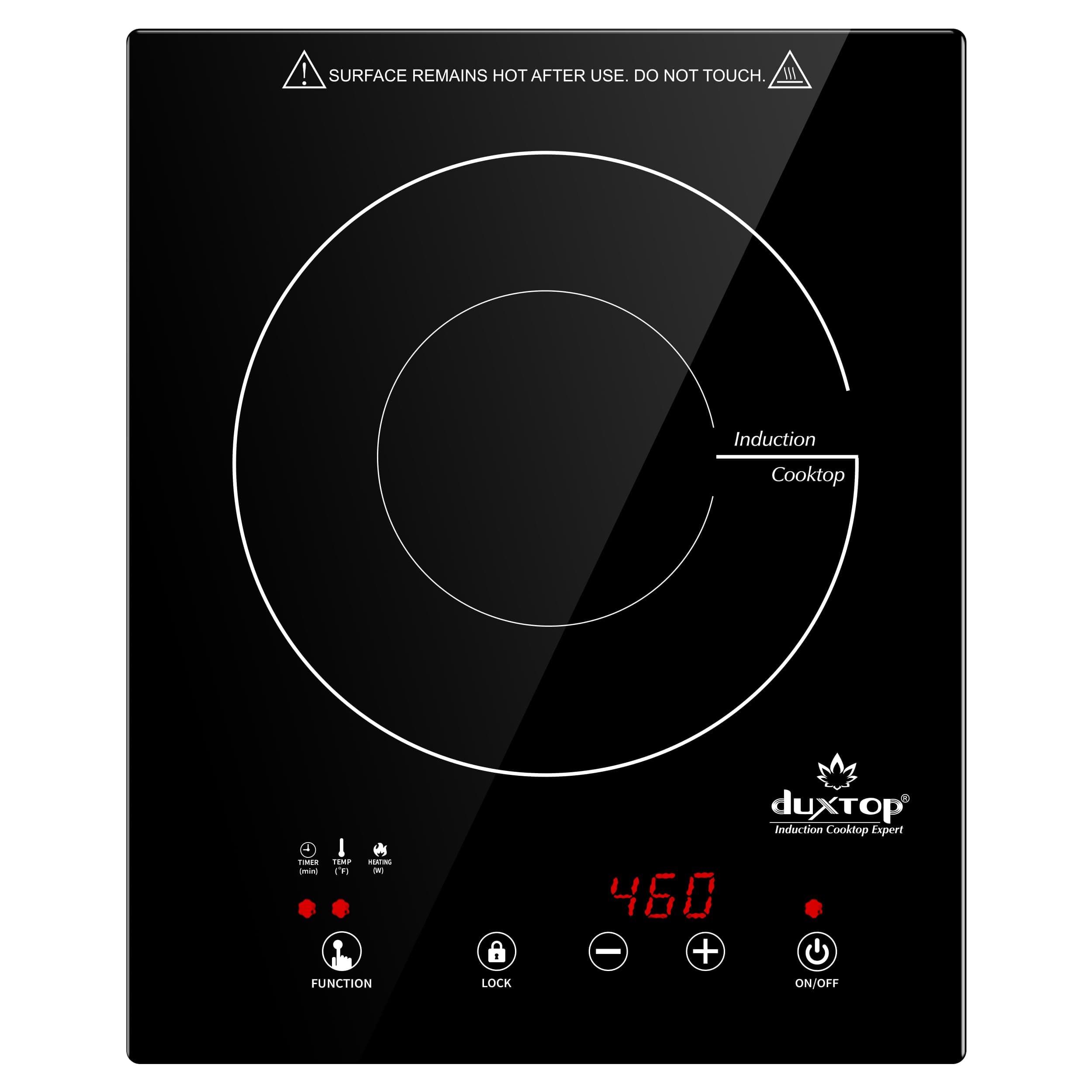 Duxtop Built-in Countertop Burner, Portable Induction Cooktop, Sensor Touch Induction Burner, 170-Minute Timer, Safety Lock, 1800W BT-200T1/8600BI