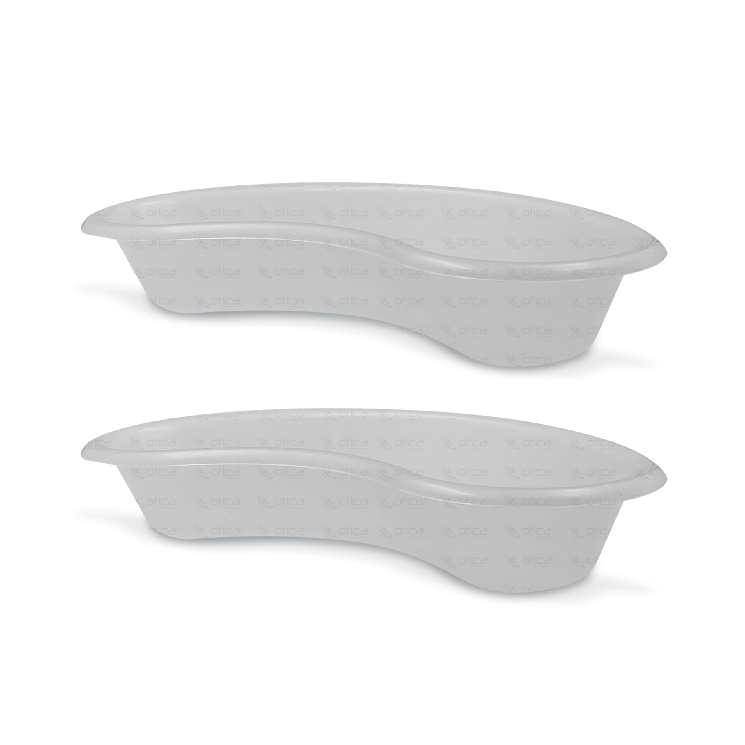 OTICA Plastic Kidney Tray 12'' Medium Kidney Shaped Emesis Basin Surgical Medical Tray pan Bowls Reusable Plastic Kidney Dish Dental Lab Instruments Bathroom Soiled Dressings Medic Waster