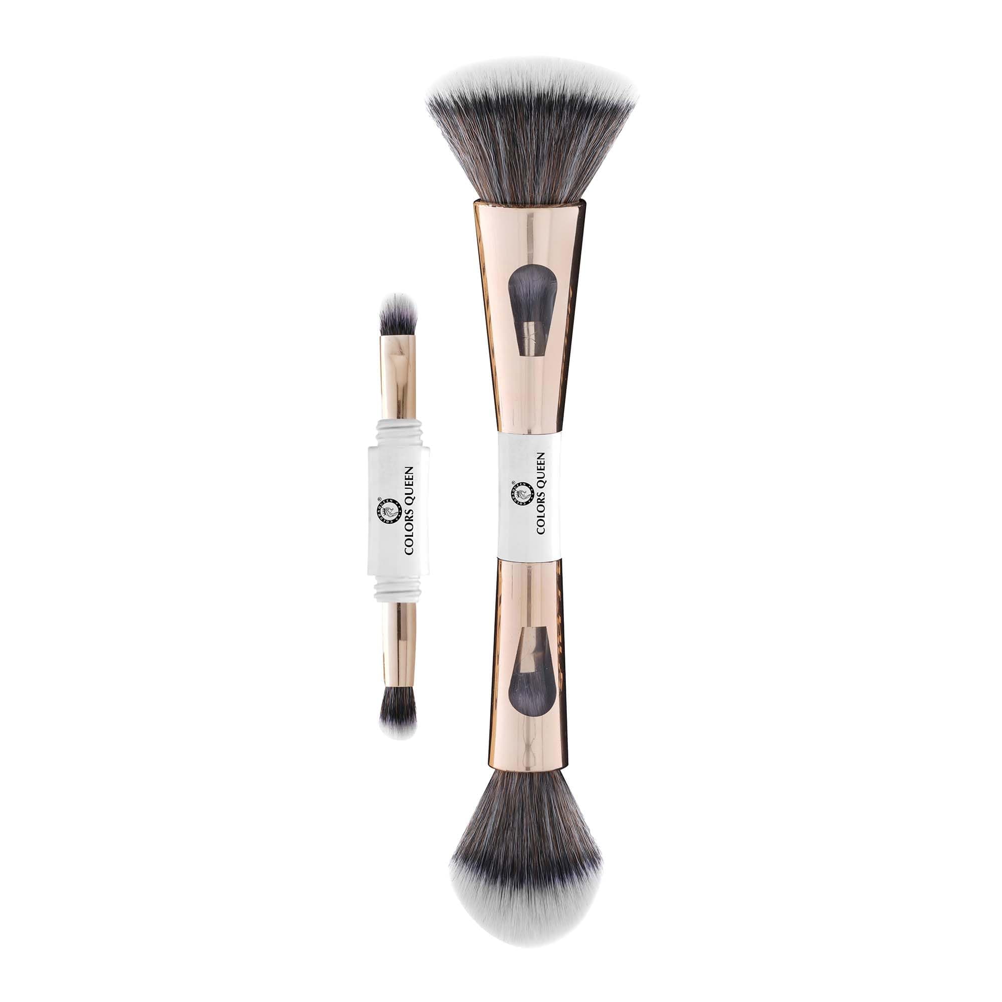 4 in 1 Multifunctional Makeup Brush Set with Foundation Brush, Powder Brush, Eyeshadow Blending Brush & Flat Brush | Feathery Soft Bristles Makeup Brushes for Women