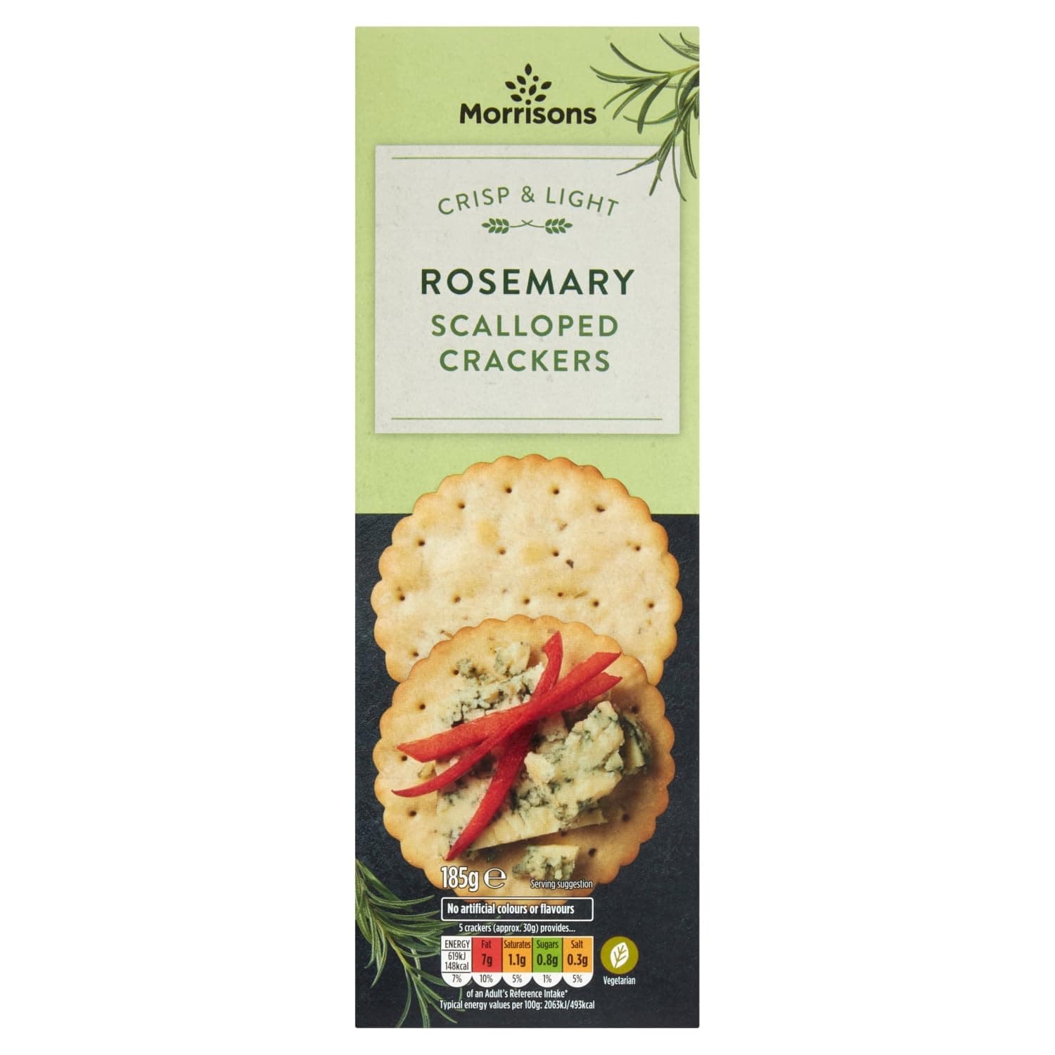 Morrisons Rosemary Scalloped Crackers, 185g