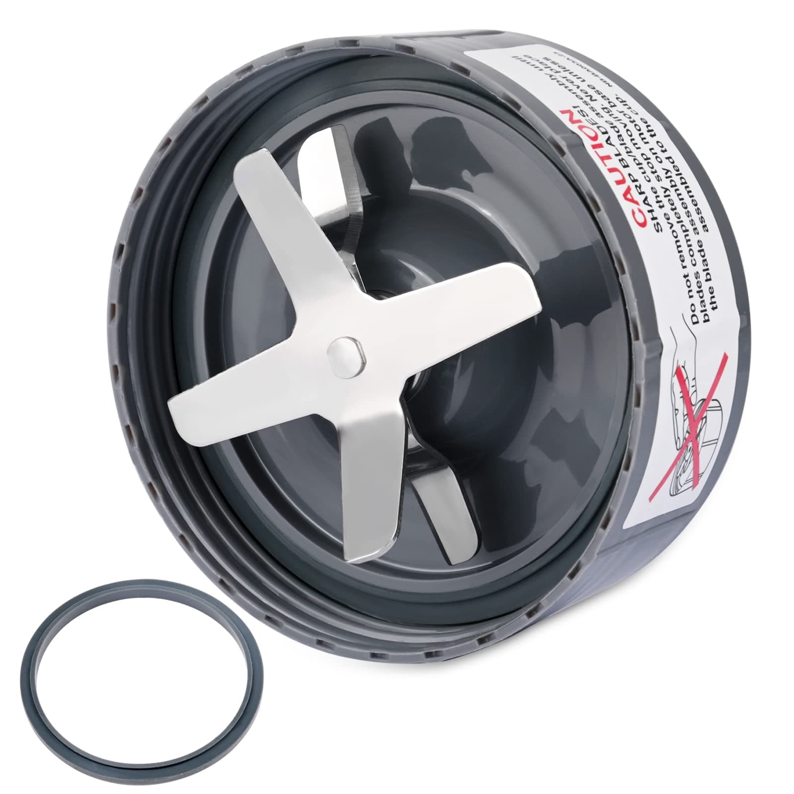 Blender Blade Replacement – Replacement Blade Compatible with NutriBullet 900W/600W – Cross Blender Blade with O-Ring Sealing Gasket – Premium Stainless Steel Blade