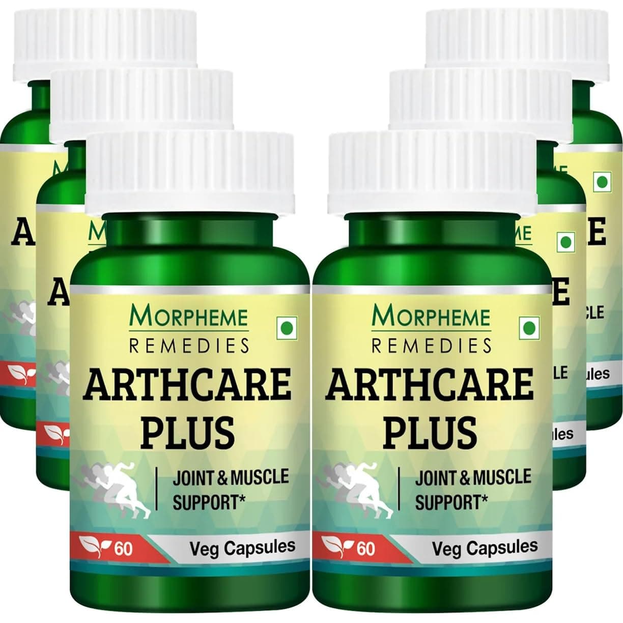 Morpheme Arthcare Plus Caps - 500mg Extract - 60 Veg Caps (Pack Of 6)