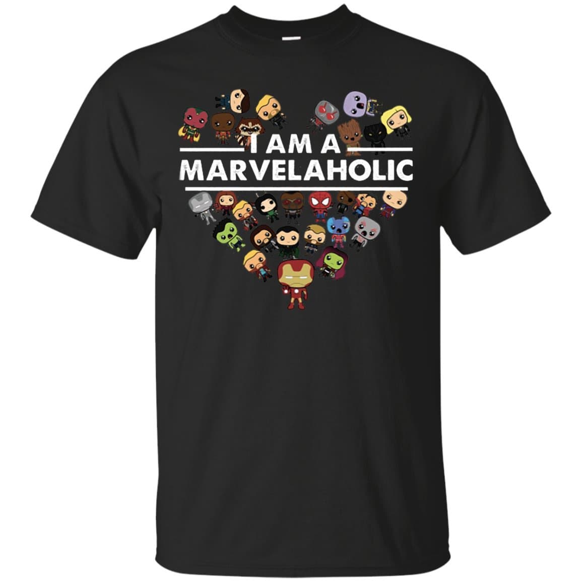 i am marvelaholic t Shirt (Black;L)