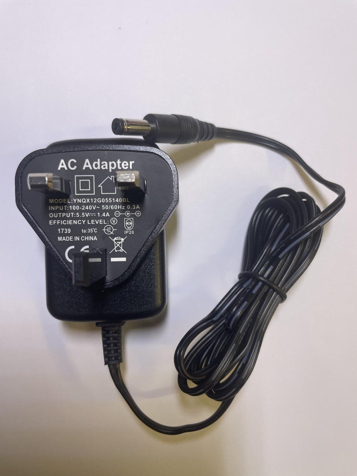 Replacement for UK 5.5V 500mA AC-DC Adaptor Power Supply Charger for Panasonic KX-TGC420E