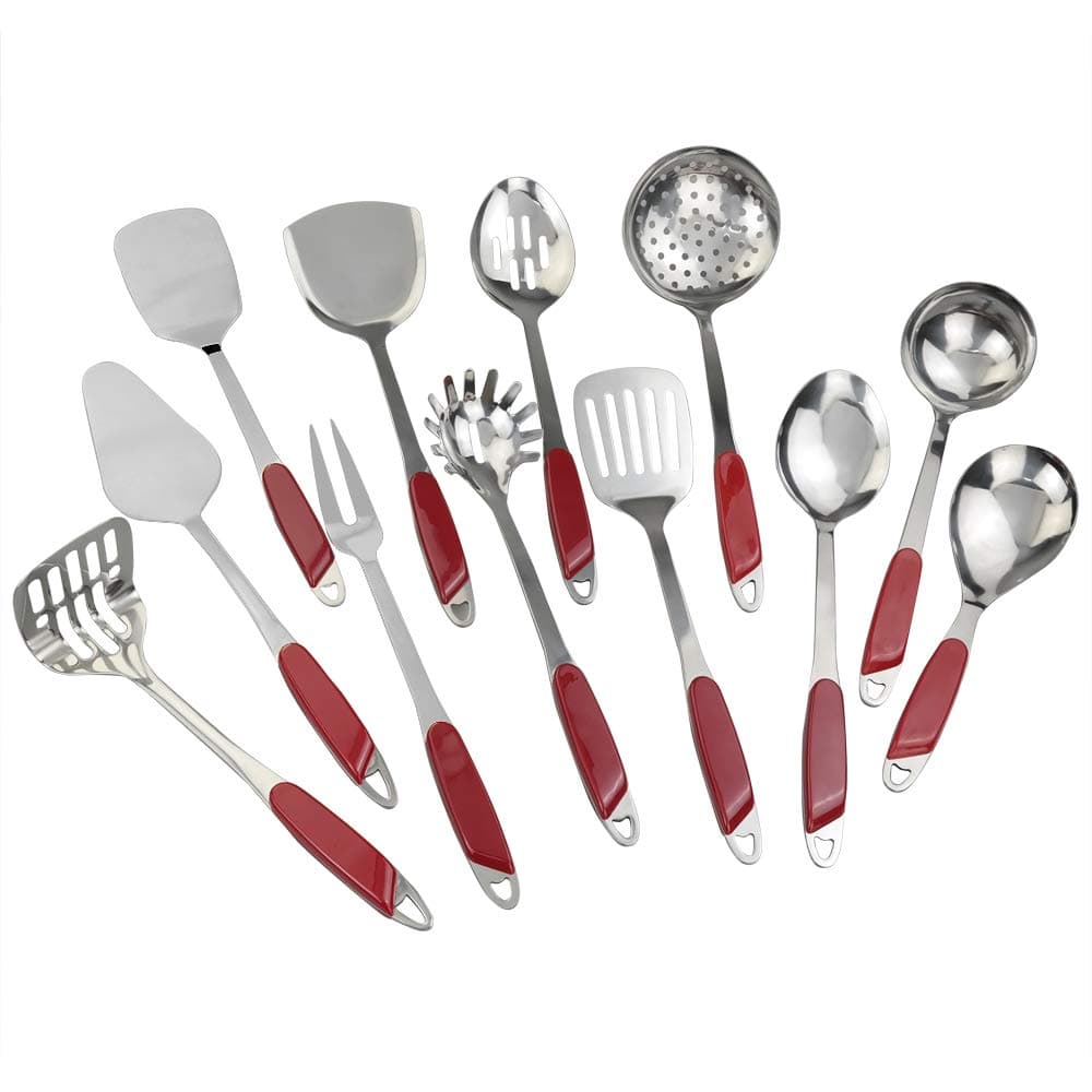 Eudokky 12 Pieces Kitchenware Set, Steel Kitchen Utensils, Cooking Set