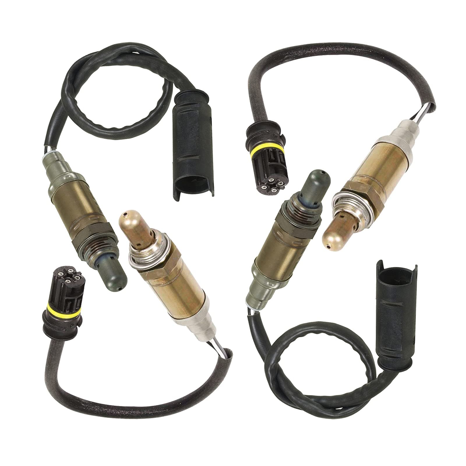 KEC Pack of 4Pcs Upstream And Downstream O2 Oxygen Sensor Replacement For BMW 750IL 540I M5 740Il 4.4L 5.4L 5.0L 234-4672 x2 234-4681 x2