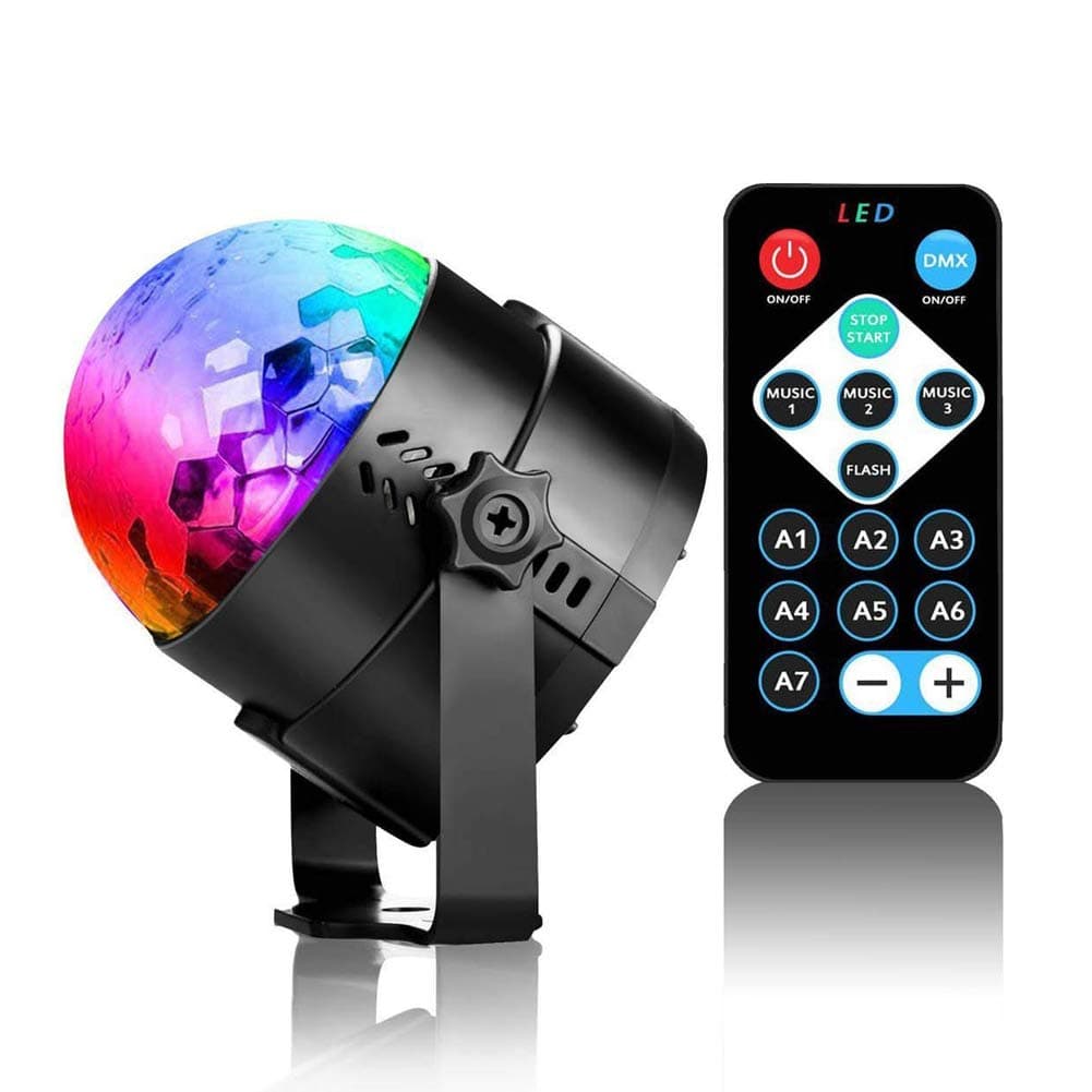 Disco Ball Strobe Light,Sound Activated Party Lights Disco Lights with Remote Control for Home Room Dancing Show Birthday Parties Karaoke Club Pub Xmas (Water Ripple Effect)