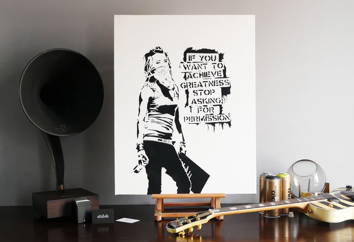 Kick Ass Graffiti Artist- Spray Paint on Canvas