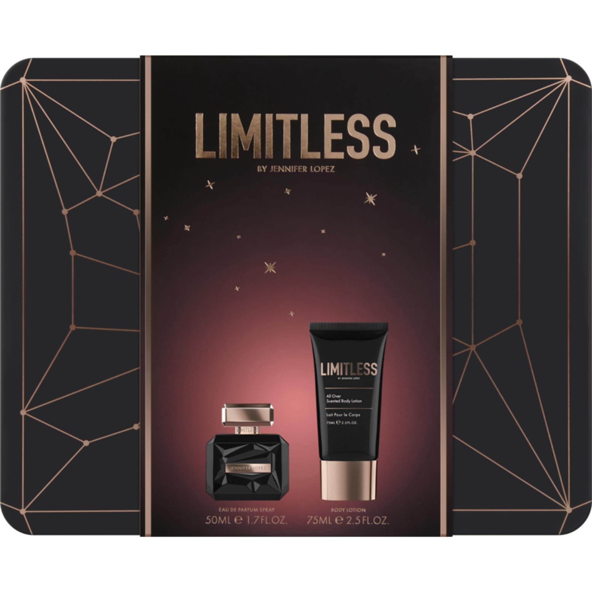 Jennifer Lopez LIMITLESS Gift Set, Limitless Eau de Parfum 50 ml (1.0 FL OZ) and Body Lotion 75ml