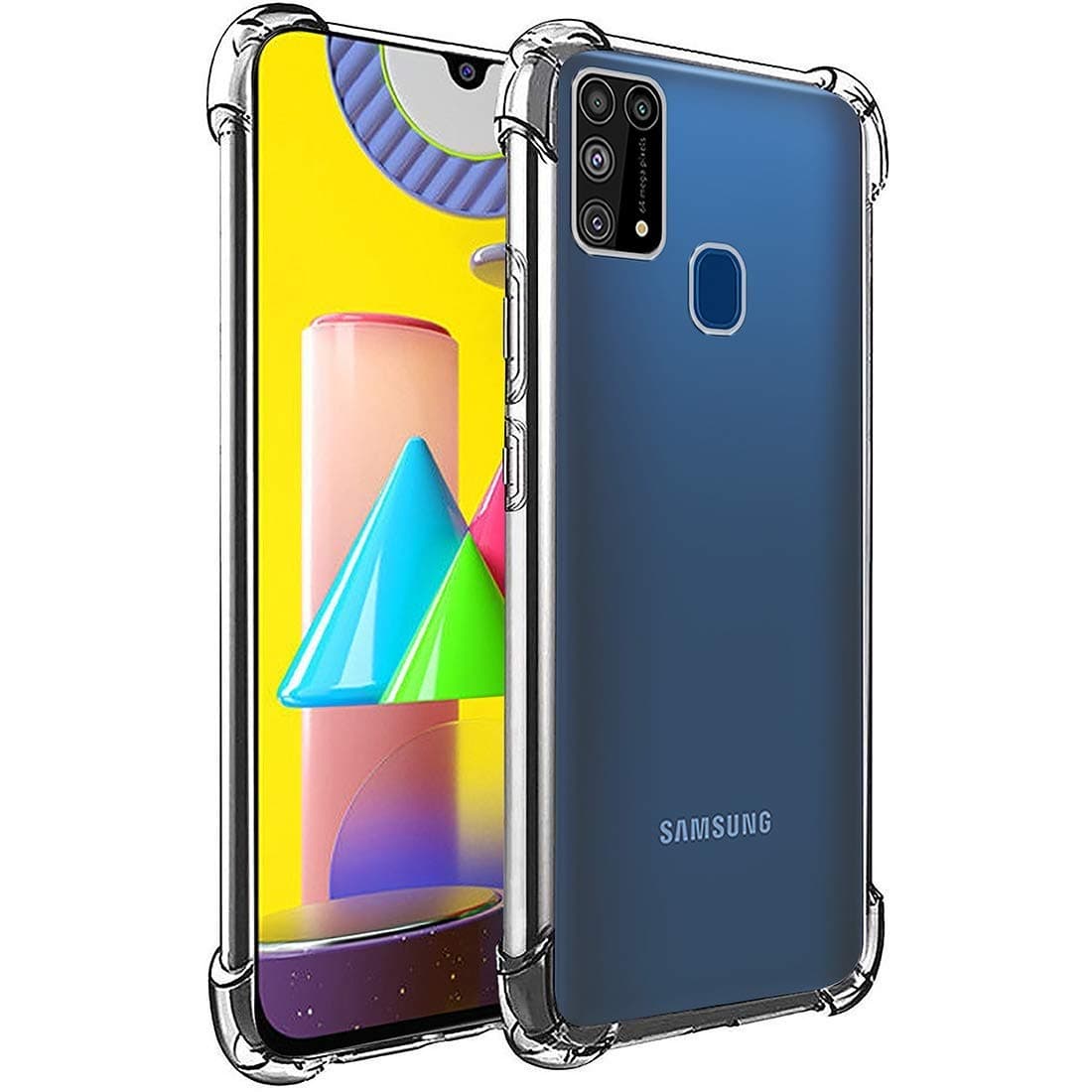 VALUEACTIVE Accessories For All Bumper for Samsung Galaxy M31 (Silicone_Transparent)