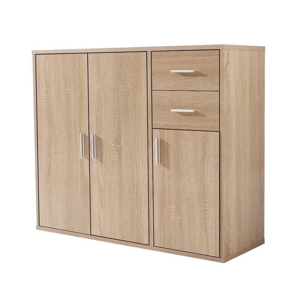 Panana Sideboard Storage Cupboard Cabinet Unit with Doors and Drawers Living Room Bedroom Furniture Oak