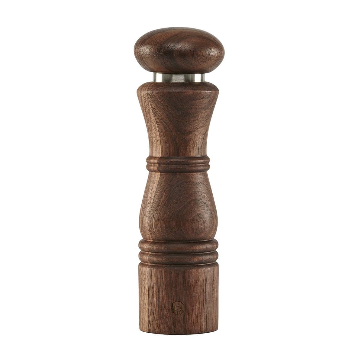 CrushGrind Paris Oiled Walnut 8" Mill With Ceramic Grinder for Salt Pepper and Spices Danish Designed
