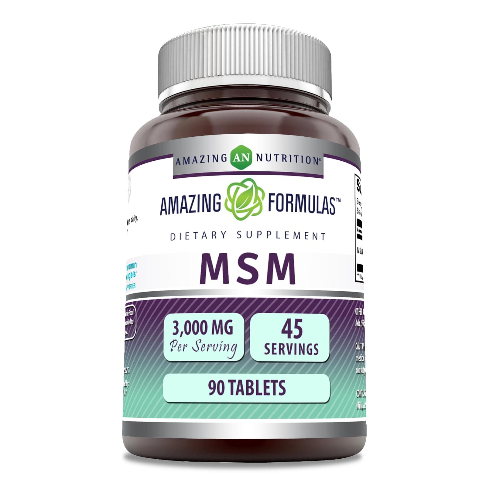 Amazing Formulas MSM (Methylsulfonylmethane) Tablets | 3000 Mg Per Serving Supplement | Non-GMO | Gluten Free | Made in USA (90 Count)