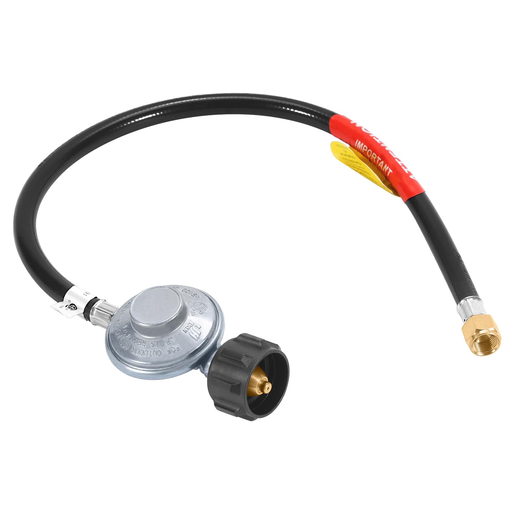 GasSaf 6 Feet Low Pressure Propane Regulator with CSA Certified LPG Hose Most LP Gas Grill, Heater and Fire Pit Table,CSA Certified