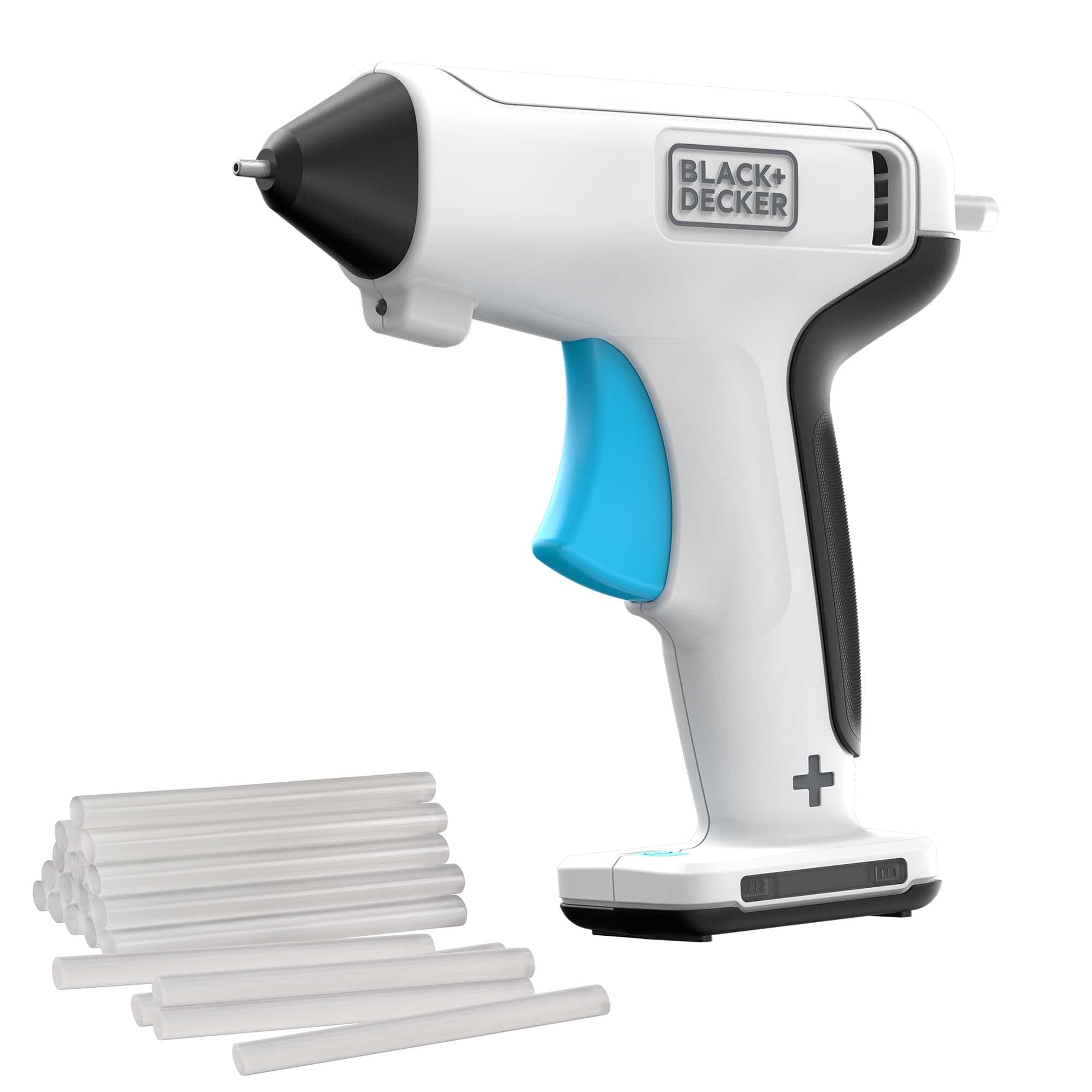 BLACK+DECKER 4V MAX Cordless Glue Gun, USB Rechargeable (BCGL115FF), White