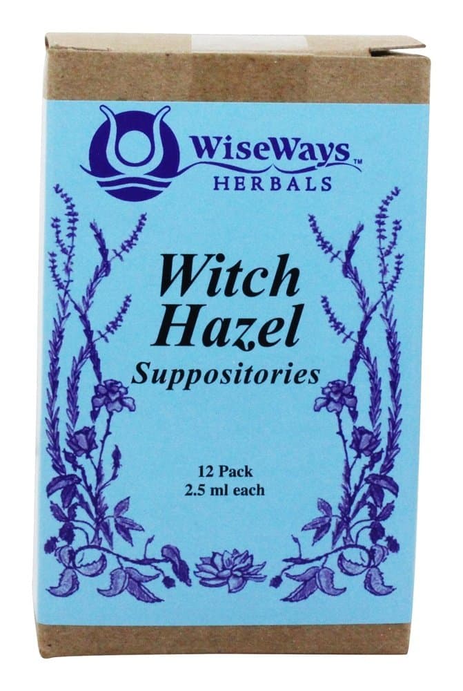 WiseWays Herbals, LLC, Witch Hazel Suppositories, 12 Pack, 2.5 ml Each