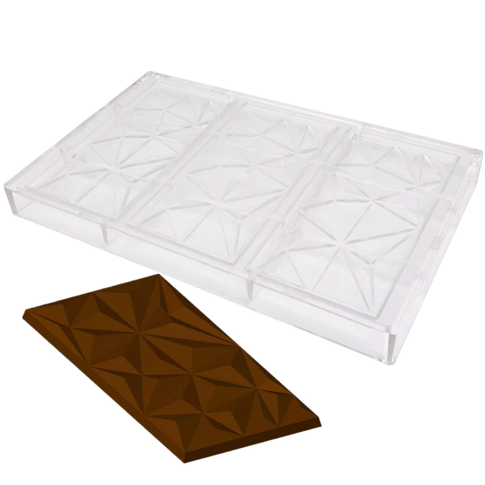 Goldbaking Diamond Candy Bars Maker Polycarbonate Bar Mold for Chocolate