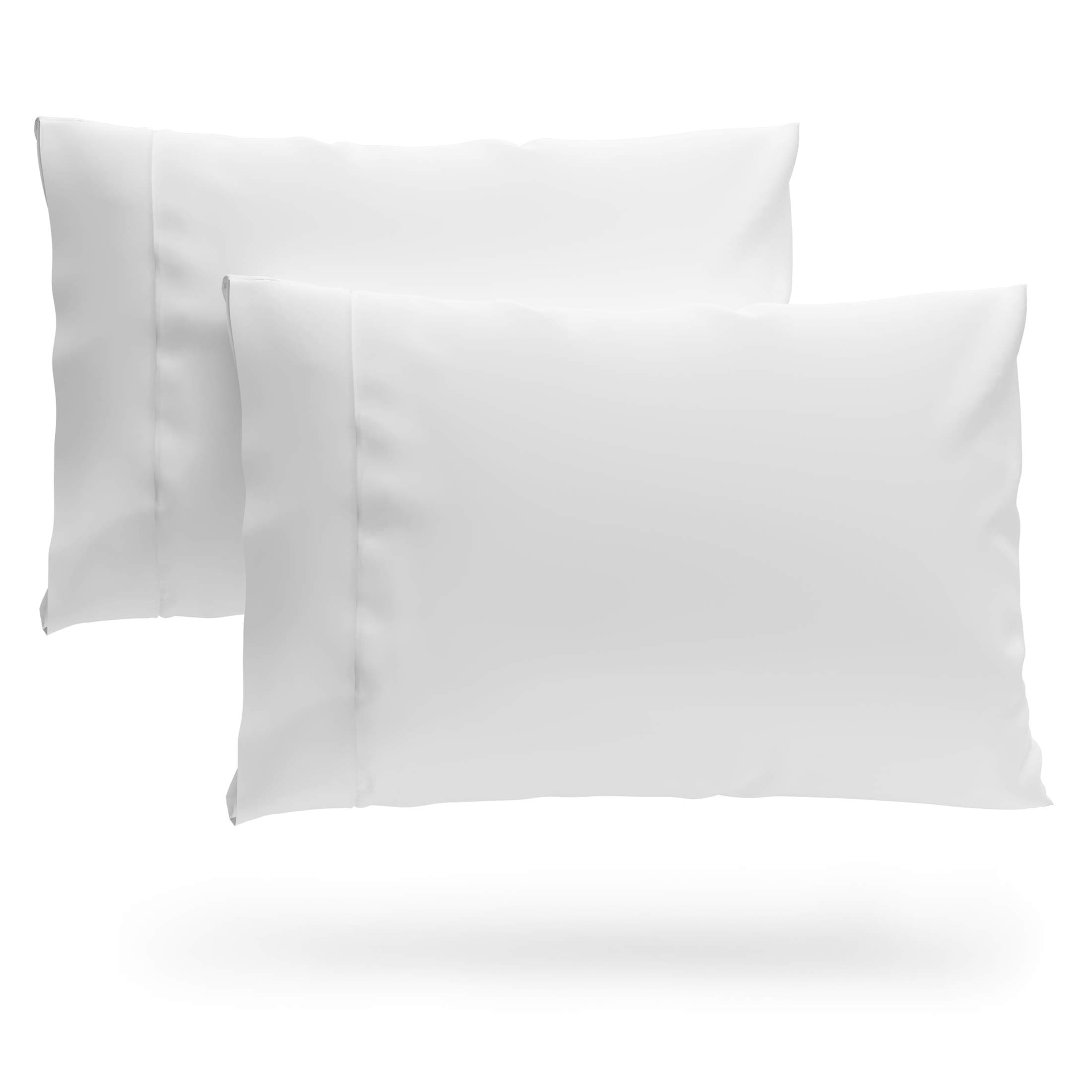 Cosy House Collection Premium Rayon Derived from Bamboo Pillowcase Set of 2 - Ultra Soft, Cooling & Breathable Bedding (Standard/Queen, White)