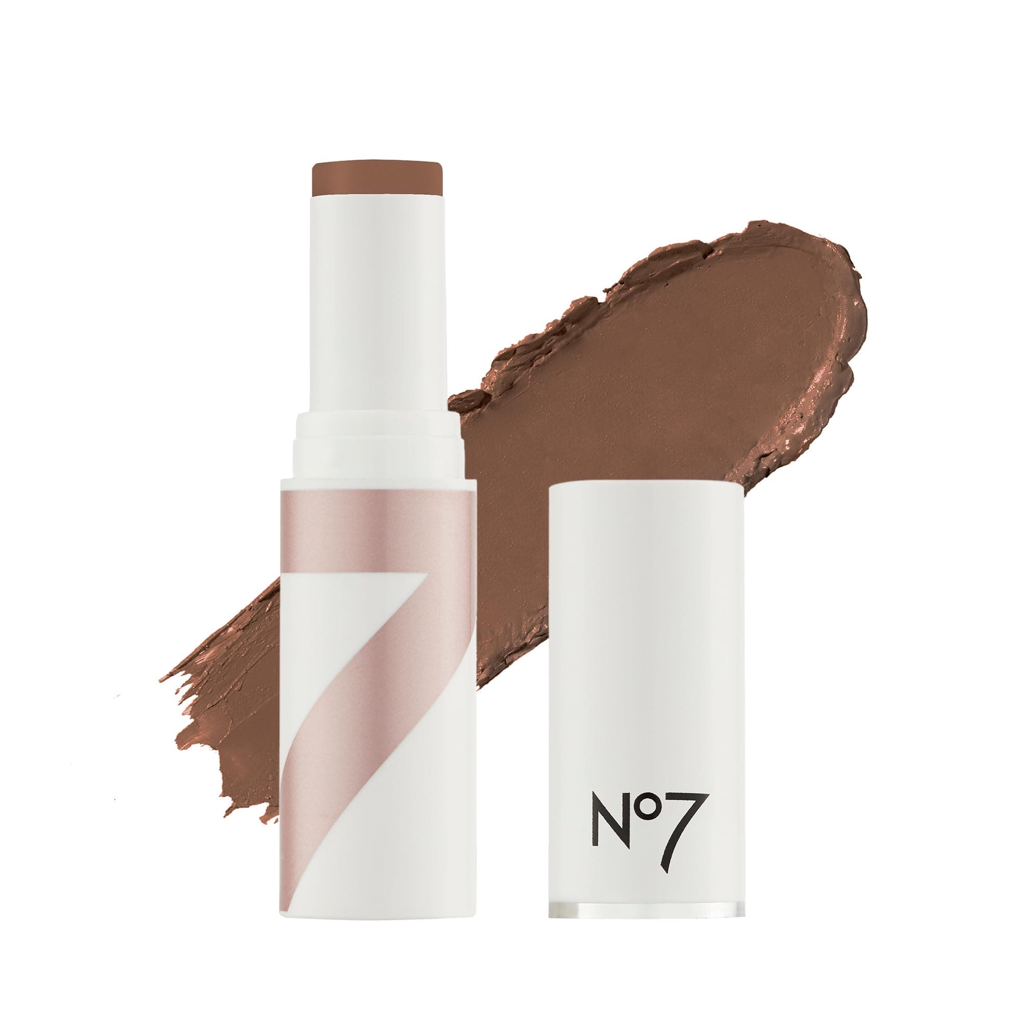 No7 Stay Perfect Stick Foundation - Medium Coverage Long Wear Cream Foundation for All Skin Types - Contains Squalene for Hydrating Foundation Makeup - Walnut/Ebony, (10g)