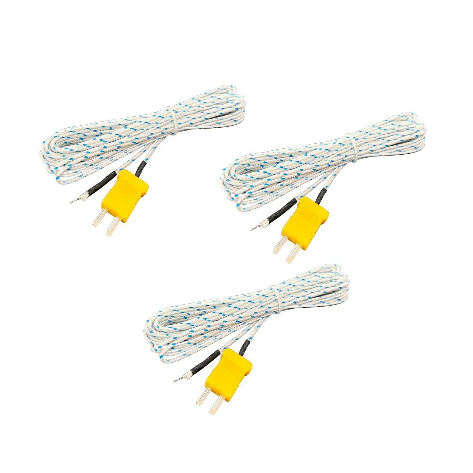 3 Pcs K Type Temperature Sensor Thermocouple Probe Copper Wire 5 Meter 16.4Ft