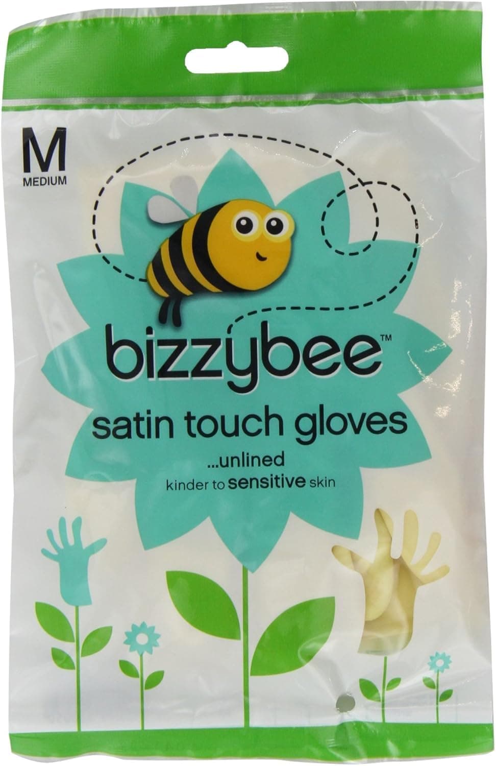Bizzybee Satin Touch Rubber Gloves Medium (Pack of 6)