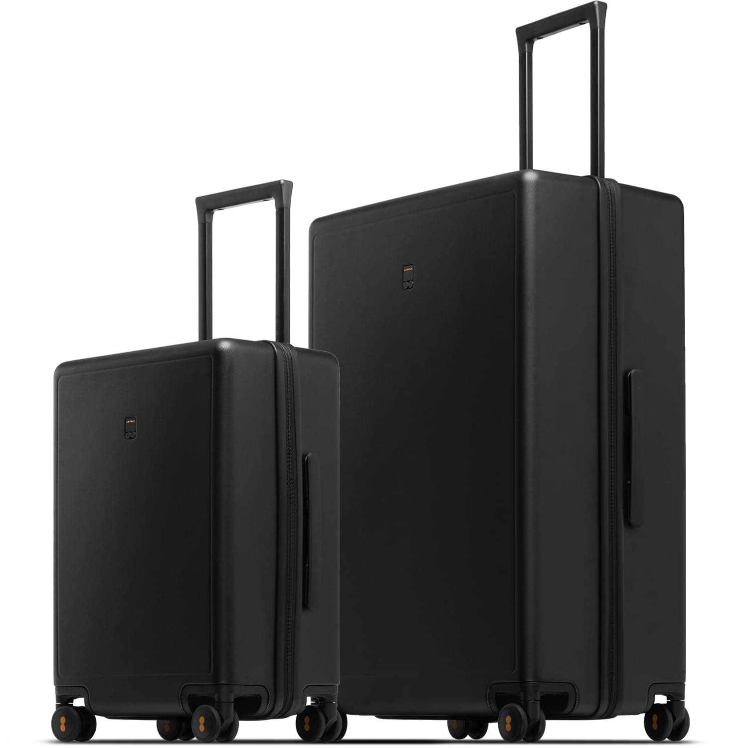 Luggage Sets 2 Piece, 20/28 inch Hardshell Suitcases Sets, Lightweight Luminous Textured Hardside with Spinner Wheels, Tsa Lock, 2-Piece Set (20/28), Black