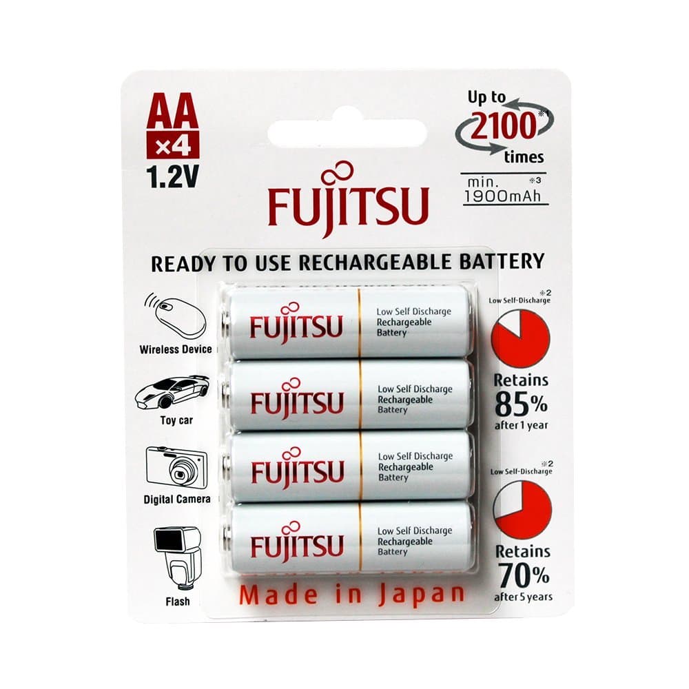HR-3UTCEX(4B) 4-Pack AA 2100 Cycle Ni-MH Pre-Charged Rechargeable Batteries (Made in Japan)