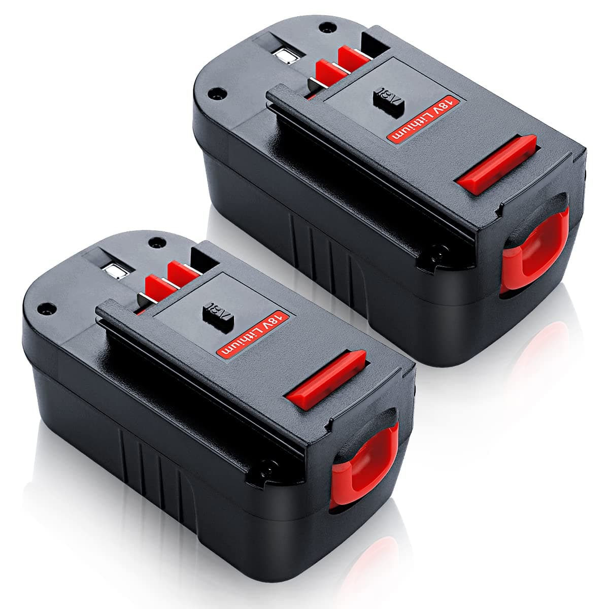 【Upgraded to 4800mAh】2Pack HPB18 Replacement for Black and Decker Battery Compatible with Black and Decker 18V Battery HPB18-OPE FSB18 Tools 244760-00 A1718 FS18FL FSB18 Firestorm Cordless Power Tools