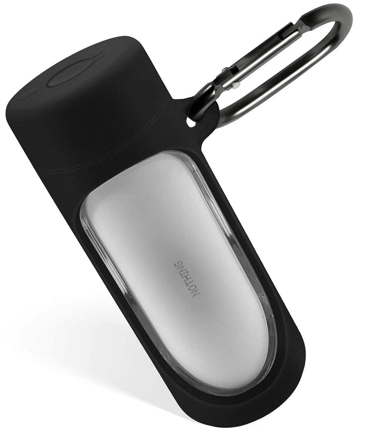 Silicone Case Compatible with Nothing Ear Stick, Protective Cover with Carabiner (Black)