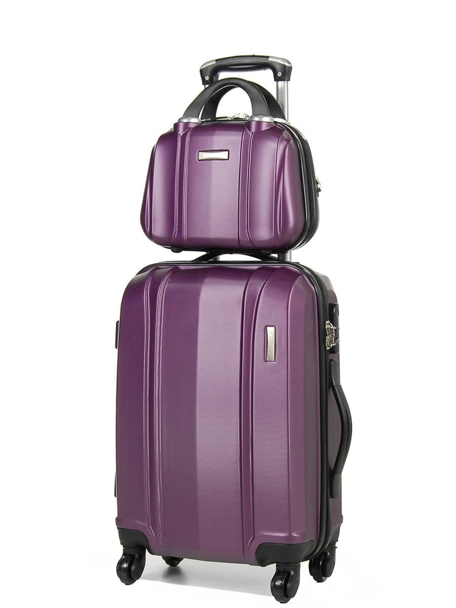 Madisson – Suitcase Set 54 cm and Vanity Case 29 cm Rigid (Purple)