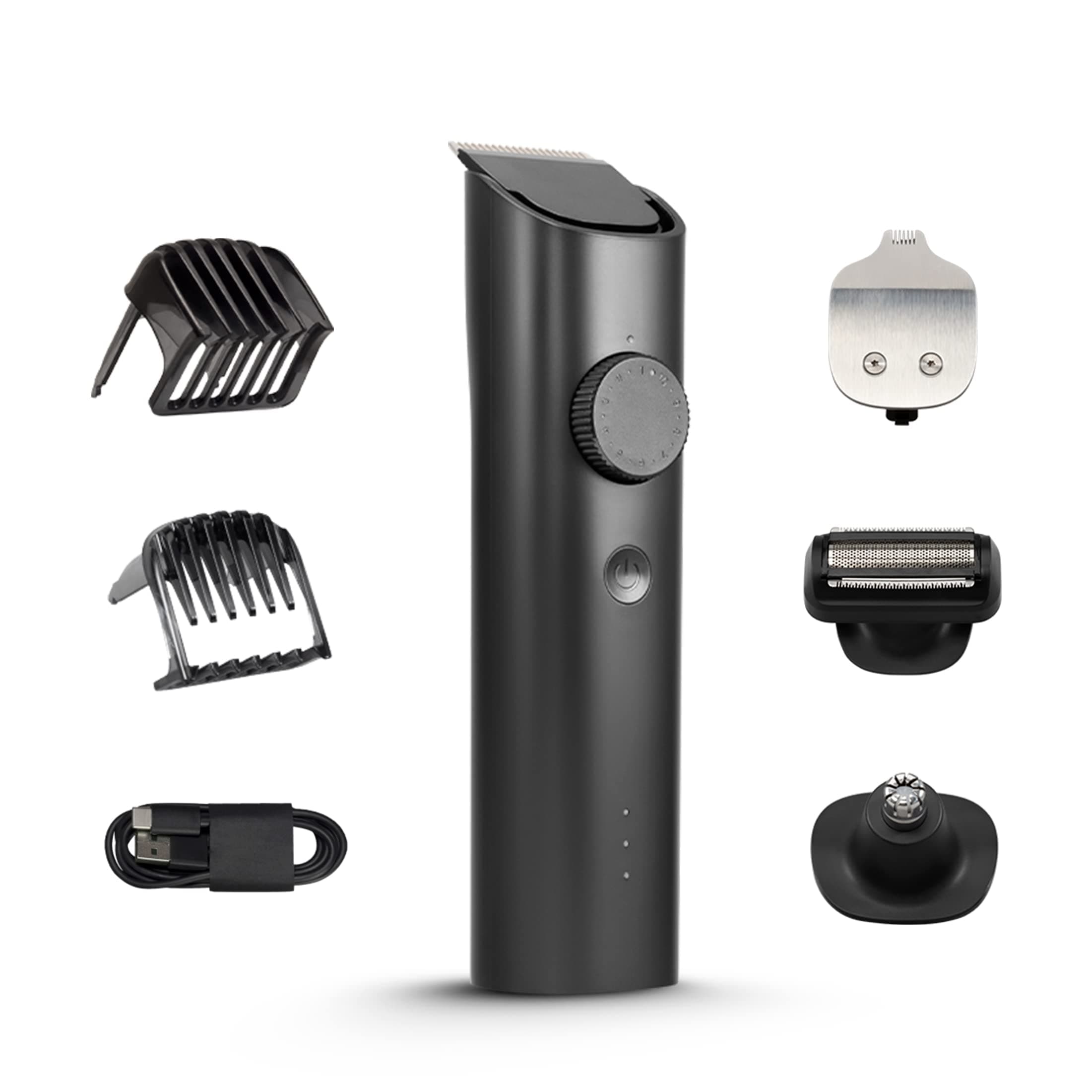 MI Xiaomi Grooming Kit,(Trimmer Kit) All-In-One Professional Styling trimmer, Body Groomer, Nose & Ear Hair Trimming blade, Beard Comb,40 Length Settings,0.5mm Precision,Type-C & 90 min Run Time,Black