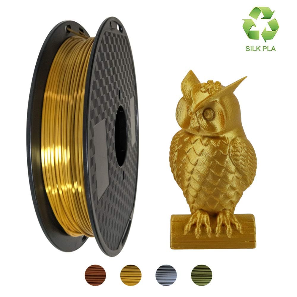 Silk Pla Filament for 3D Printer 1.75mm Filament Diameter (Gold)
