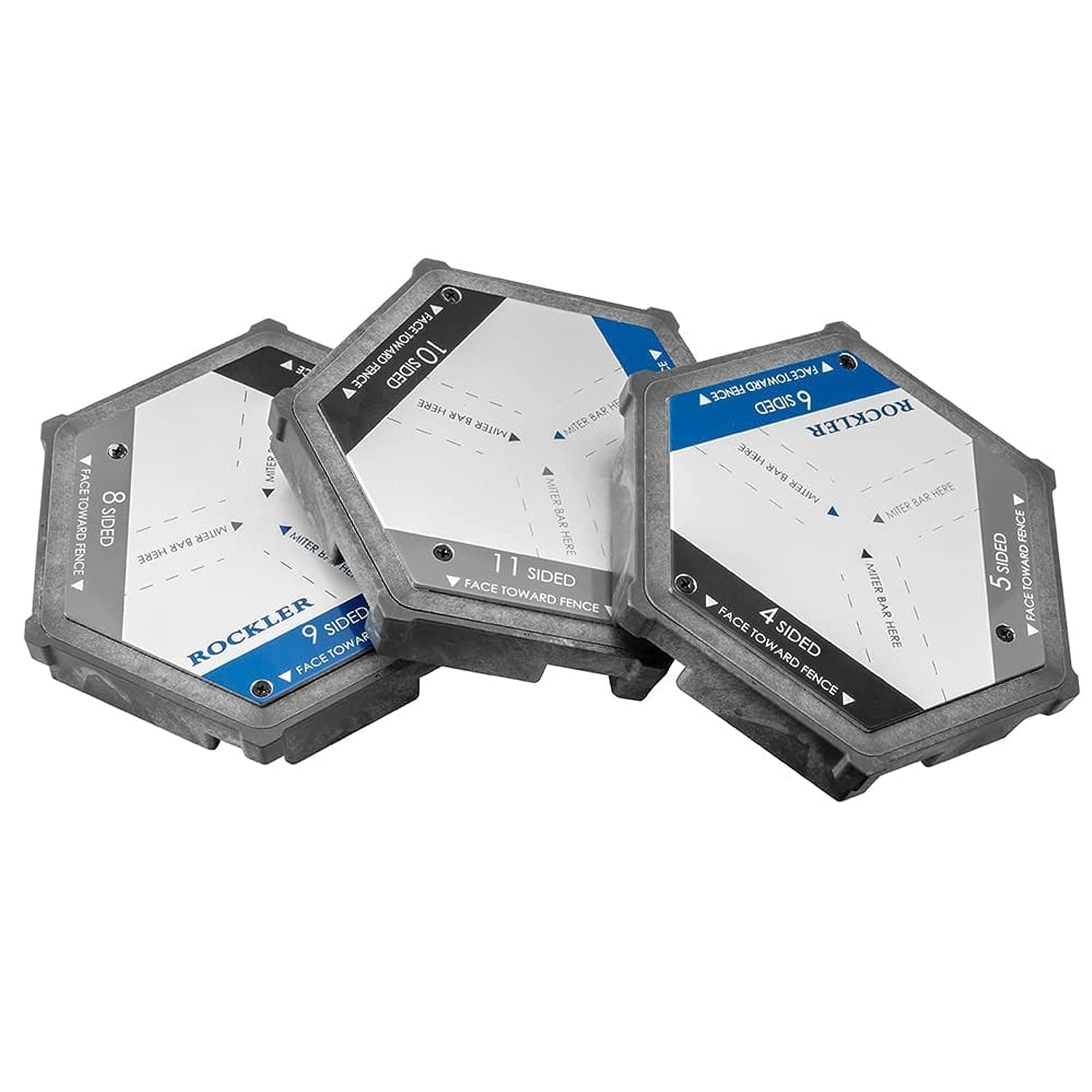 Perfect Miter Saw Setup Blocks (3-Piece) – 4 to 12 Sided, Tight-Fitting Mitered Frames for Building Segmented Turning Blanks - Plastic Accurate Angle Measuring Tool for Frames, Polygon Shapes, & More