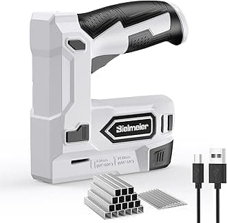 Bielmeier Electric Staple Gun, 2 in 1 Lithium-ion Electric Stapler, 4V Cordless Brad Nailer Kit with Staples Nails, USB Charger, Power Tacker for Upholstery, Material Repair, Carpentry, DIY, Black