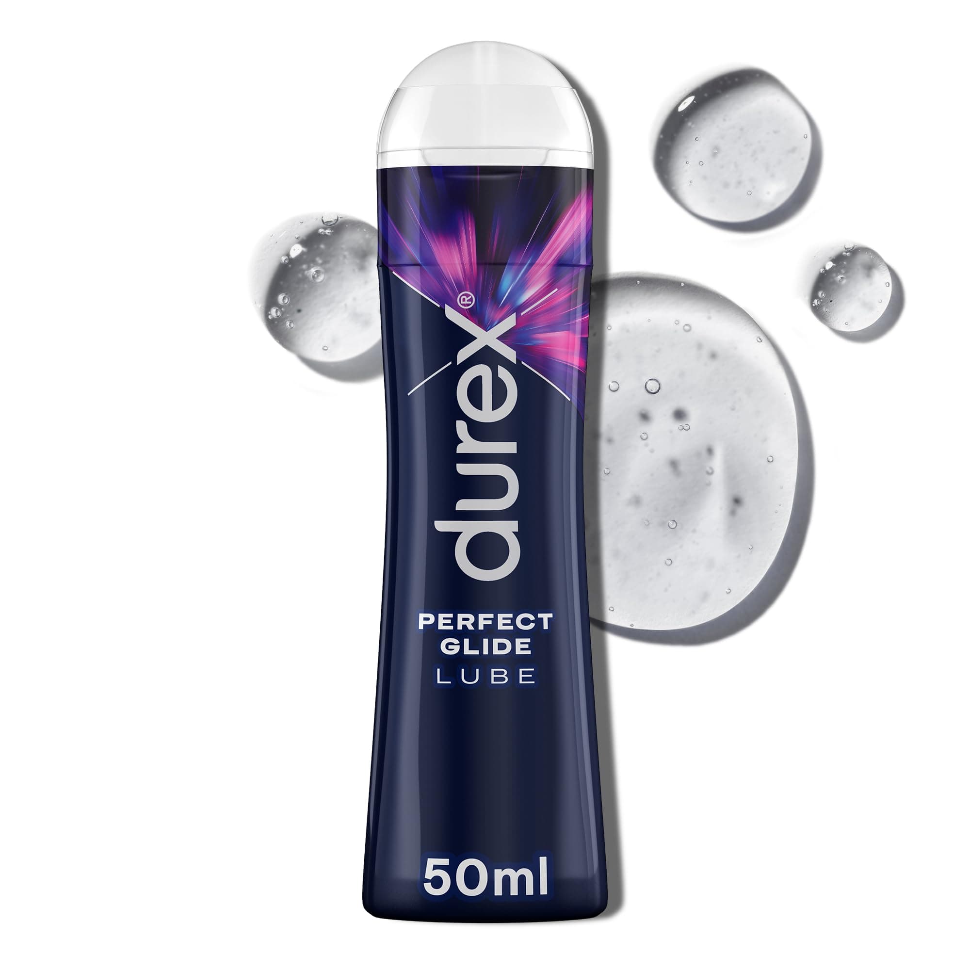 Durex Perfect Glide, Silicone Based Lube, 50ml, Condom Compatible, Non Drying, Long Lasting Formula, Silky Smooth Feel, Quality Ingredients, Lubricant