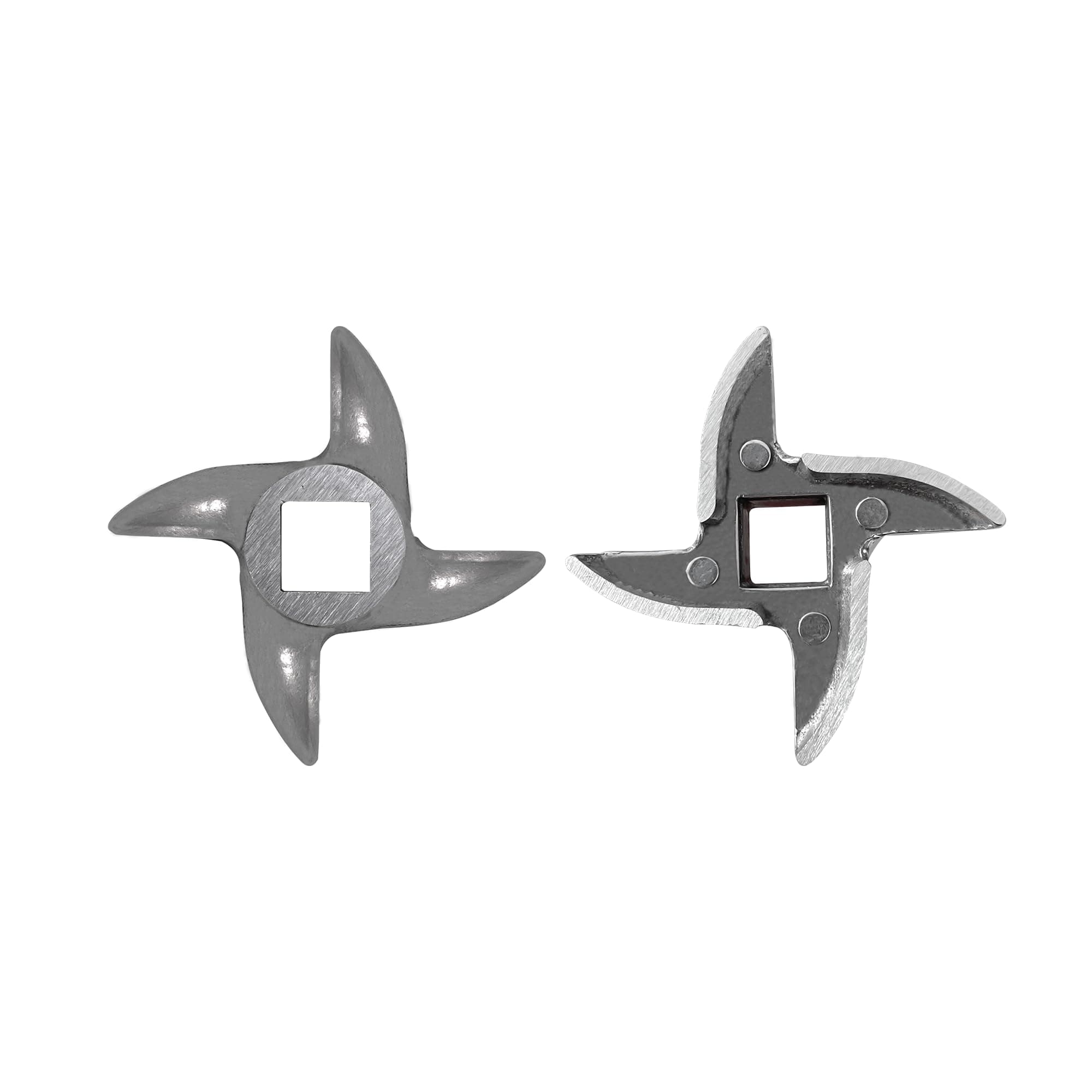 #8 Grinder Blade Stainless Steel Knife Cutter Replacement, Please check the size and shape(2 pc)