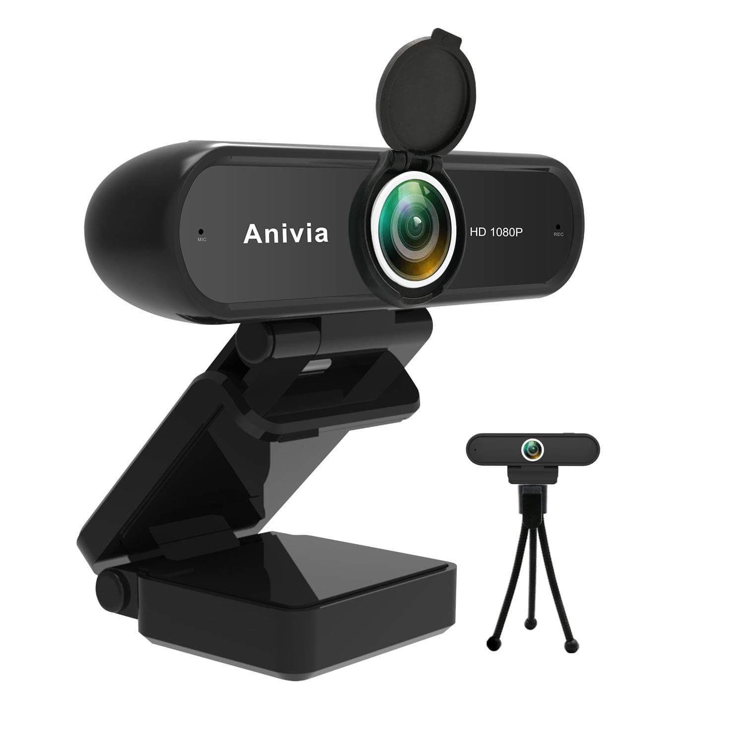 Anivia Full HD Webcam 1080p USB Webcam With Dual Microphone Autofocus 2MP Camera HDR Webcam Widescreen Video Calling and Recording for Laptop PC Skype Stream Gaming